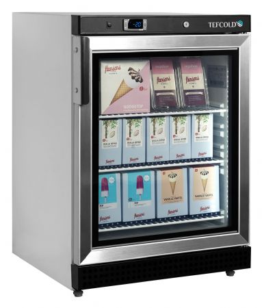 Congélateur à poser verticaux de vitrine Blanc 1 porte vitrée négatif - Tefcold - UF200VG
