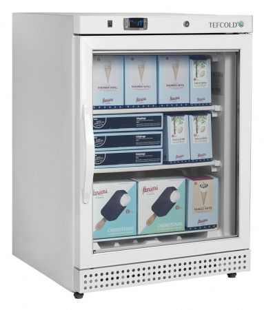 Congélateur à poser verticaux de vitrine blanc 1 porte vitrée - Tefcold - UF200VGW
