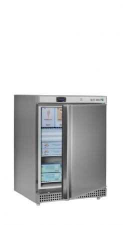 Mini armoire conglateur professionnelle inox avec une porte pleine 120 L - 600 x 600 x 850 mm