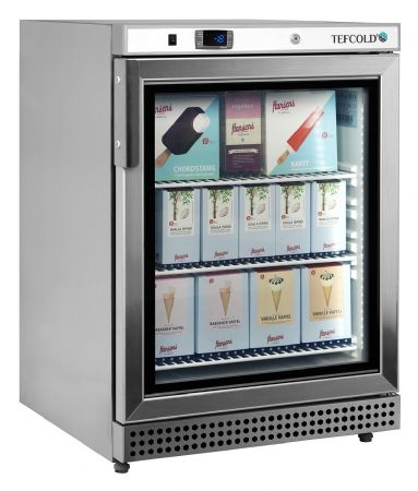Congélateur à poser verticaux de vitrine Blanc 1 porte vitrée - Tefcold - UF200VSG
