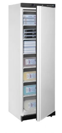 Armoire conglateur professionnelle blanche avec une porte pleine 340 litres - 600 x 585 x 1855 mm