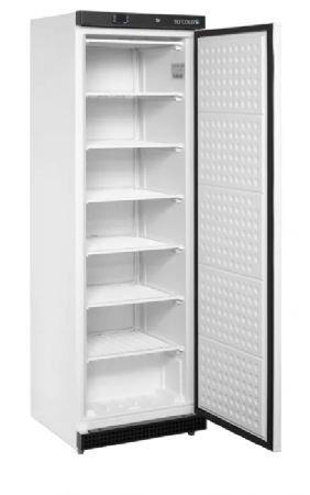 Armoire conglateur professionnelle blanche avec une porte pleine 340 litres - 600 x 585 x 1855 mm