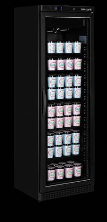Conglateur supermarch -24  -10C noire 340L avec 1 porte vitre