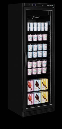 Conglateur supermarch -24  -10C noire 340L avec 1 porte vitre