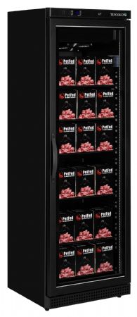 Vitrine murale négative de supermarché noire 1 porte vitrée - Tefcold - UF400VGB
