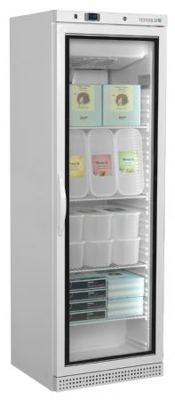 Armoire réfrigérée congélateur vertical vitrine 1 porte vitrée Blanche - Tefcold - UF400VGW