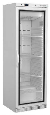Armoire réfrigérée congélateur vertical vitrine 1 porte vitrée Blanche - Tefcold - UF400VGW