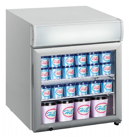 Congélateur à poser blanc 1 porte vitrée 48 L -24 à -12 °C - Tefcold - UF50GCP