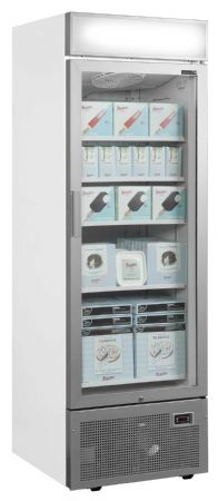 Armoire réfrigérée négative congélateur vertical de vitrine 1 porte vitrée - Tefcold - UFSC1450GCP NF Silver