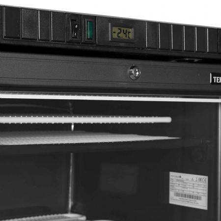 Congélateur vitré noire 1 porte vitrée chauffée - Tefcold - UFSC371G Black