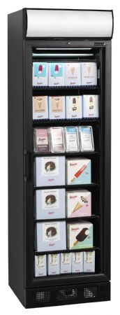 Congélateur vitré noire 1 porte vitrée chauffée - Tefcold - UFSC371GCP Black