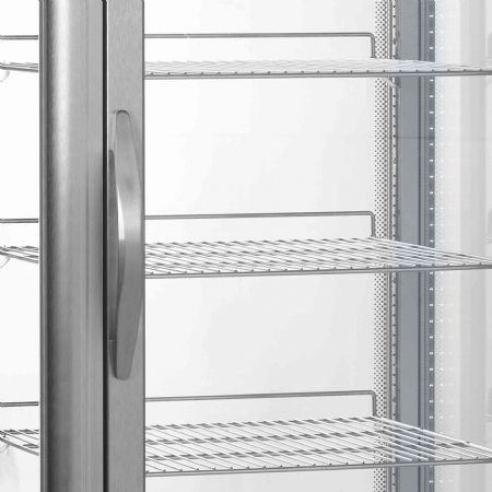 Armoire réfrigérée vitrée positive Inox avec 4 étagères 706x706x1800 mm - Tefcold - UPD200