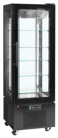 Armoire réfrigérée vitrée (froid positive) 1 porte vitrée noir 248 L +2 à +8 °C - Tefcold - UPD400-C