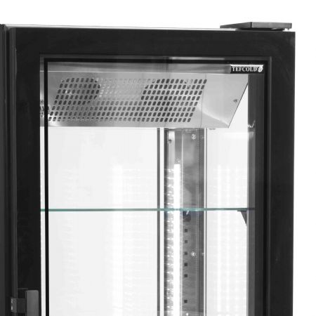 Armoire réfrigérée négative vitrée 650x650x1950 mm noire 5 tablettes en verre - Tefcold - UPD400-F