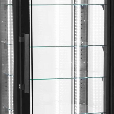 Armoire réfrigérée négative vitrée 650x650x1950 mm noire 5 tablettes en verre - Tefcold - UPD400-F