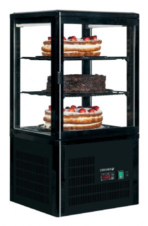 Armoire réfrigérée vitrine pour comptoir positive Noire - Tefcold - UPD60-BLACK