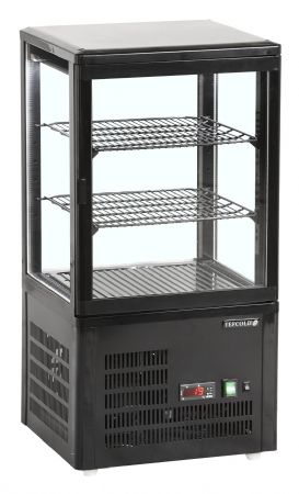 Armoire réfrigérée vitrine pour comptoir positive Noire - Tefcold - UPD60-BLACK