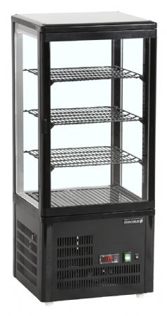 Armoire réfrigérée vitrine pour comptoir positive Noire - Tefcold - UPD80-BLACK