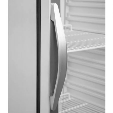 Armoire rfrigre positive inox avec une porte vitre 350 L - 600 x 585 x 1855 mm