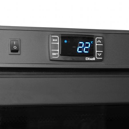 Réfrigérateur vitré GN2/1 - 1 porte vitrée noir 570 L +2 à +10 °C - Tefcold - UR600BG
