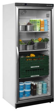 Réfrigérateur vitré GN2/1 - 1 porte vitrée blanc 570 L +2 à +10 °C - Tefcold - UR600G