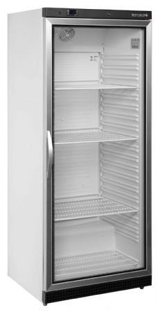 Réfrigérateur vitré GN2/1 - 1 porte vitrée blanc 570 L +2 à +10 °C - Tefcold - UR600G