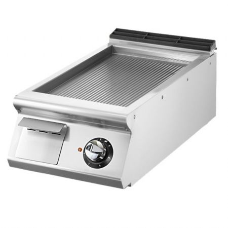 Plaque à snacker pro profondeur 900 électrique nervurée chromée Triphasé 7.5 kW - Virtus - V9040FTREVCRT Plaque à snacker pro profondeur 900 électrique nervurée chromée Triphasé 7.5 kW - Virtus - V9040FTREVCRT