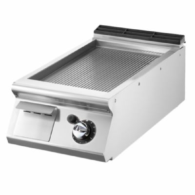 Plancha gaz top surface nervurée chromée format 335x610 mm Plancha gaz top surface nervurée chromée format 335x610 mm
