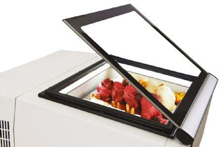 Vitrine à glace de comptoir noire 3 bacs 5 L -18/-16°C 670x750x392 mm - Coolhead - VBG 3B