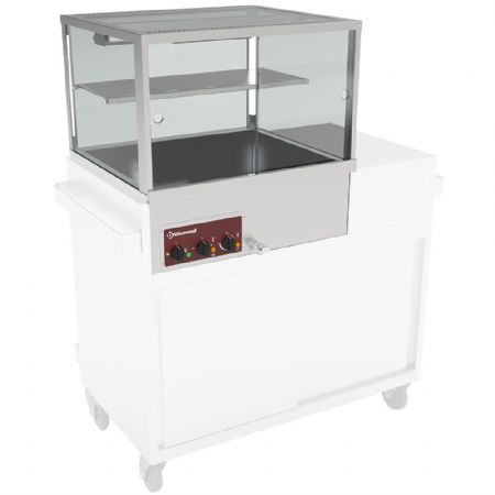 Bain-marie panoramique 2 bacs GN 1/1 700x650x675 mm - Diamond Promo - VBME-2X