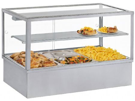 Bain-marie panoramique capacité 3 GN 1/1 1030x650x675 mm - Diamond Promo - VBME-3X