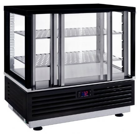 Vitrine chauffante de comptoir 60 L noire longueur 600 mm - Sofraca - VC600N