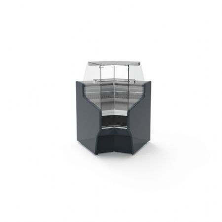 Vitrine d'angle neutre pour vitrines profondeur 940 mm avec angle extérieur 45° - Docriluc - VE-9N-AN45-RR
