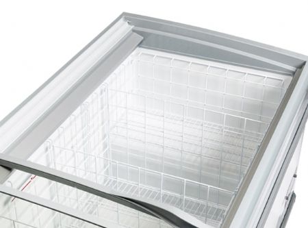 Conglateur bahut blanc 2 couvercles vitrs coulissants -15 / -18 C - 600 litres