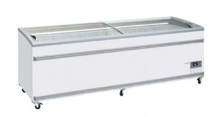 Conglateur bahut blanc 2 couvercles vitrs coulissants -15 / -18 C - 1100 litres