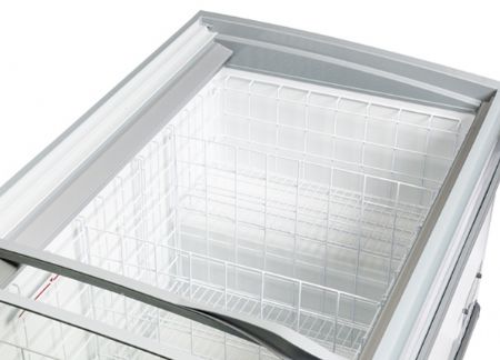 Congélateur horizontal professionnel blanc couvercle coulissant incurvé vitré 1100 L - Coolhead - VF 2500SW