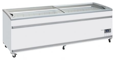 Congélateur horizontal professionnel blanc couvercle coulissant incurvé vitré 1100 L - Coolhead - VF 2500SW Congélateur horizontal professionnel blanc couvercle coulissant incurvé vitré 1100 L - Coolhead - VF 2500SW