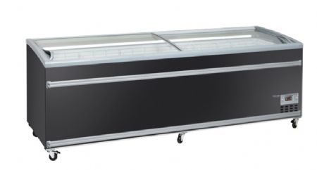 Conglateur bahut noir 2 couvercles vitrs coulissants  -15 / -18 C - 1100 litres
