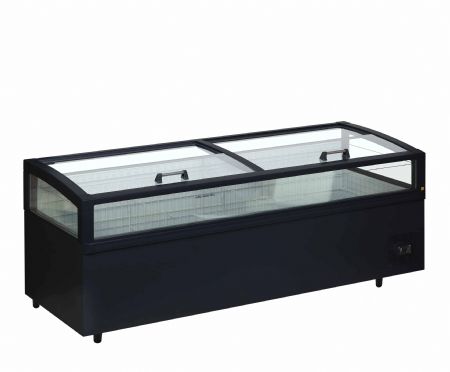 Rfrigrateur convertible en conglateur de supermarch avec 2 couvercles coulissants - 860 L