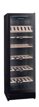 Cave  vins de vieillissement professionnelle 1 porte vitre noir - 195 bouteilles