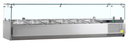 Vitrine réfrigérée GN1/4 positive 6 bacs GN inox 40 L +2 à +10 °C - Tefcold - VK33-140
