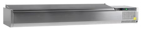 Vitrine réfrigérée GN1/4 couvercle inox 304 positive - Tefcold - VK33-200 S/S LID