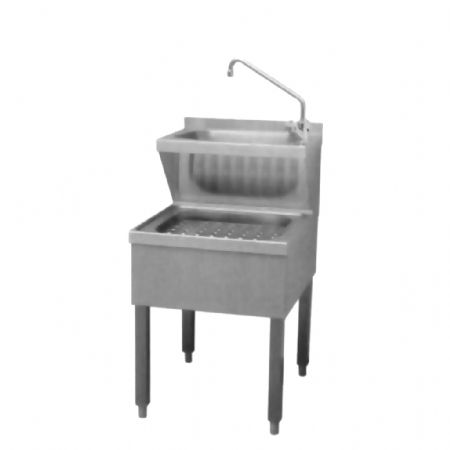 Évier combiné en acier inoxydable à déclenchement par genou 70