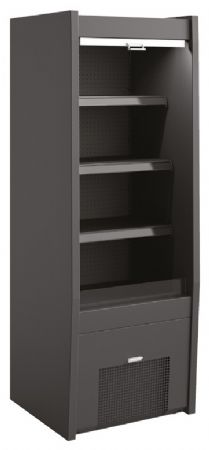 Vitrine libre service professionnelle noire positive 680 mm 3 niveaux - Sofraca - VM680N