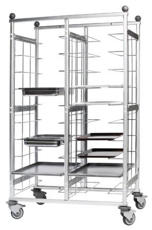 Chariot Porte assiette échelle Dural 20 niveaux - Redfox - VR 20 P