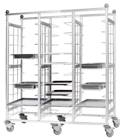 Chariot Porte assiette échelle Dural 30 niveaux - Redfox - VR 30 P