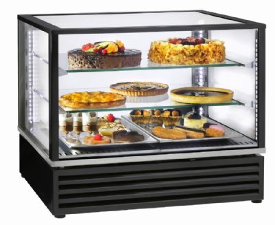 Vitrine chauffante ventilée panoramique 2 niveaux - 785x650x735 mm Vitrine chauffante ventilée panoramique 2 niveaux - 785x650x735 mm
