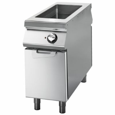 Bain-marie lectrique sur coffre avec portes et 1 cuve GN 1/1+1/3