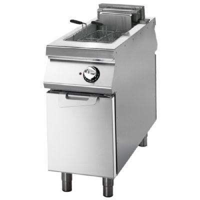 Friteuse lectrique sur coffre avec portes 1 cuve 21 L - 20 kW