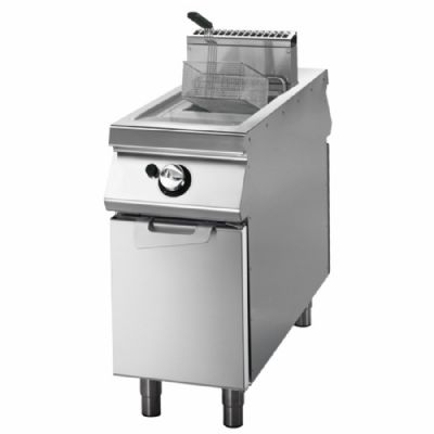 Friteuse gaz sur coffre avec portes - cuve 13 L et puissance 12 kW